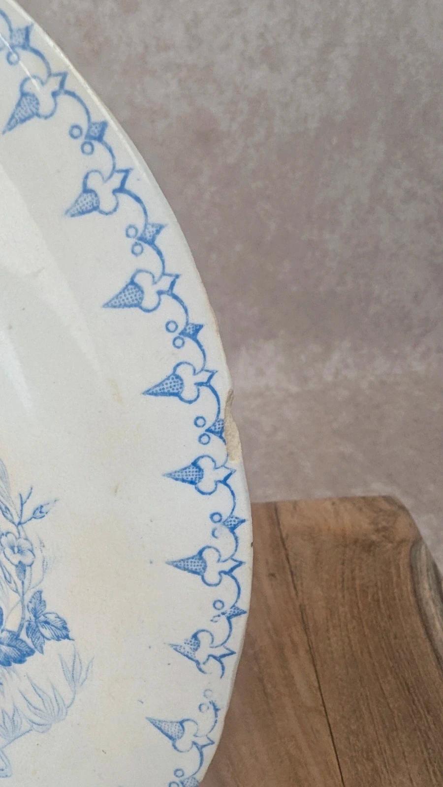 Assiette ancienne Sarreguemines – Modèle “flore”