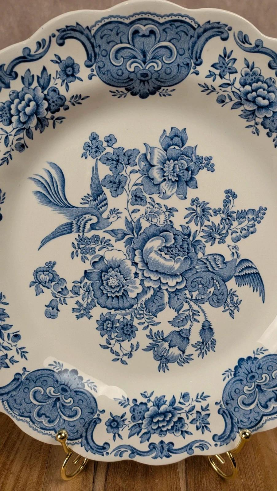 Assiette anglaise Ridgway Windsor bleu & blanc – Staffordshire –