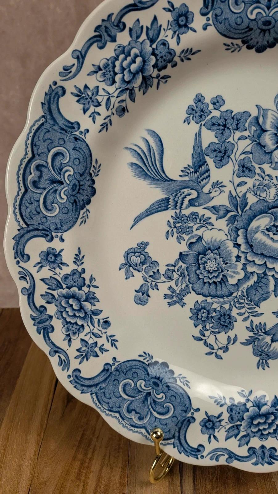 Assiette anglaise Ridgway Windsor bleu & blanc – Staffordshire –