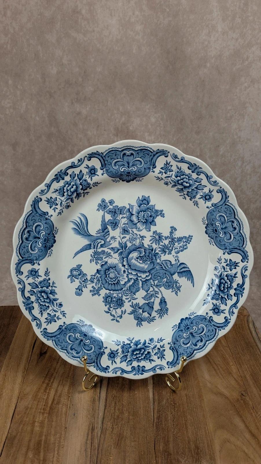 Assiette anglaise Ridgway Windsor bleu & blanc – Staffordshire –