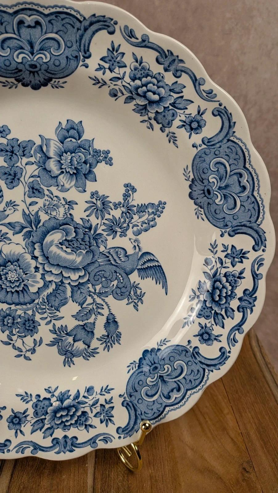 Assiette anglaise Ridgway Windsor bleu & blanc – Staffordshire –