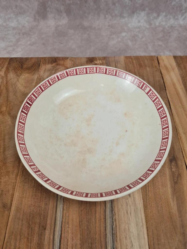 Assiette creuse ancienne Villeroy & Boch Mettlach – Modèle Blanca