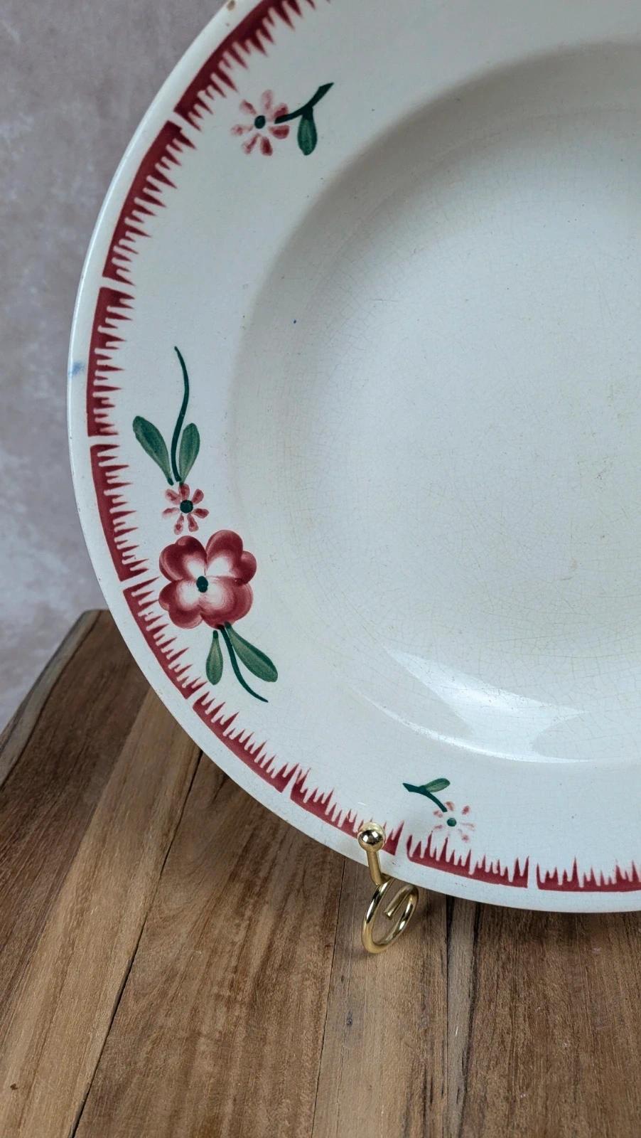 Assiette creuse vintage Sarreguemines – Modèle Domino