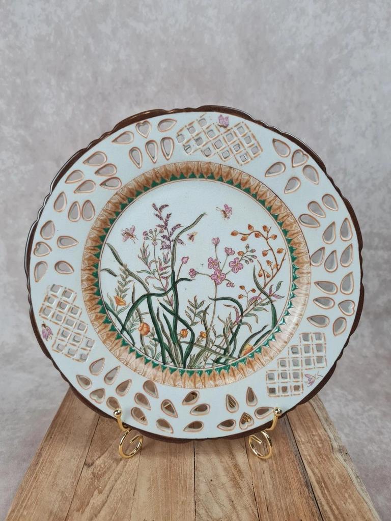 Assiette décorative ajourée style vintage Wong Lee 1895 🪻