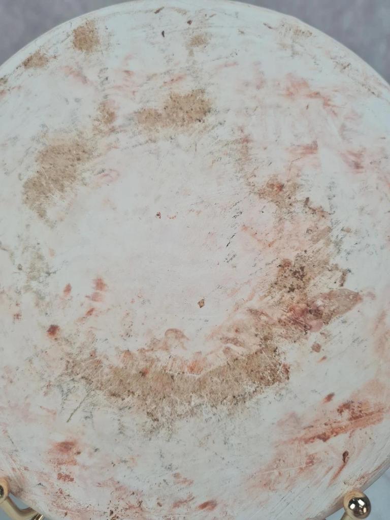 Assiette décorative ancienne en terre cuite à pois bruns 🪵🍂