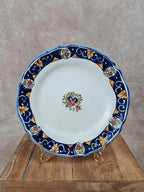 Assiette faïence Renoleau Angoulême 🏵 décor Rouen peint main