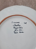 Assiette faïence Renoleau Angoulême 🏵 décor Rouen peint main