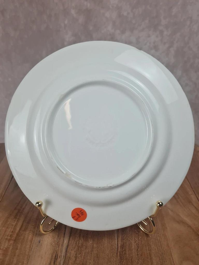 Assiette italienne vintage décor champêtre rose – Ceramica Quadrifoglio