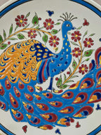 Assiette murale artisanale grecque 🦚 P.r. Keramik, peinte à la main