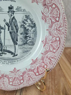 Assiette parlante ancienne « Nos Domestiques » n°11 – Creil et Montereau