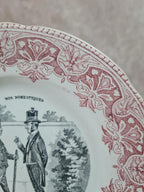 Assiette parlante ancienne « Nos Domestiques » n°11 – Creil et Montereau