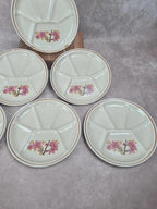 Assiettes compartimentées Gien vintage 🌸 Lot de 6