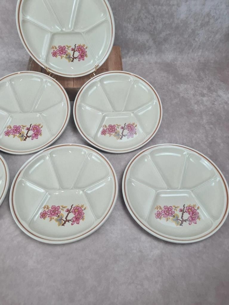 Assiettes compartimentées Gien vintage 🌸 Lot de 6