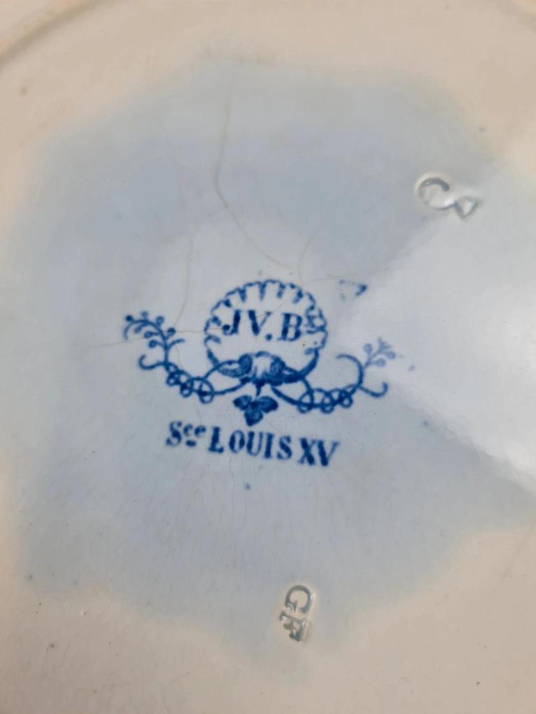Assiettes anciennes Jules Vieillard Bordeaux – Service “louis Xv” lot de 5