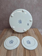 Gien x Enoch Wedgwood Countryside – dessous de plat + 2 dessous de bouteille