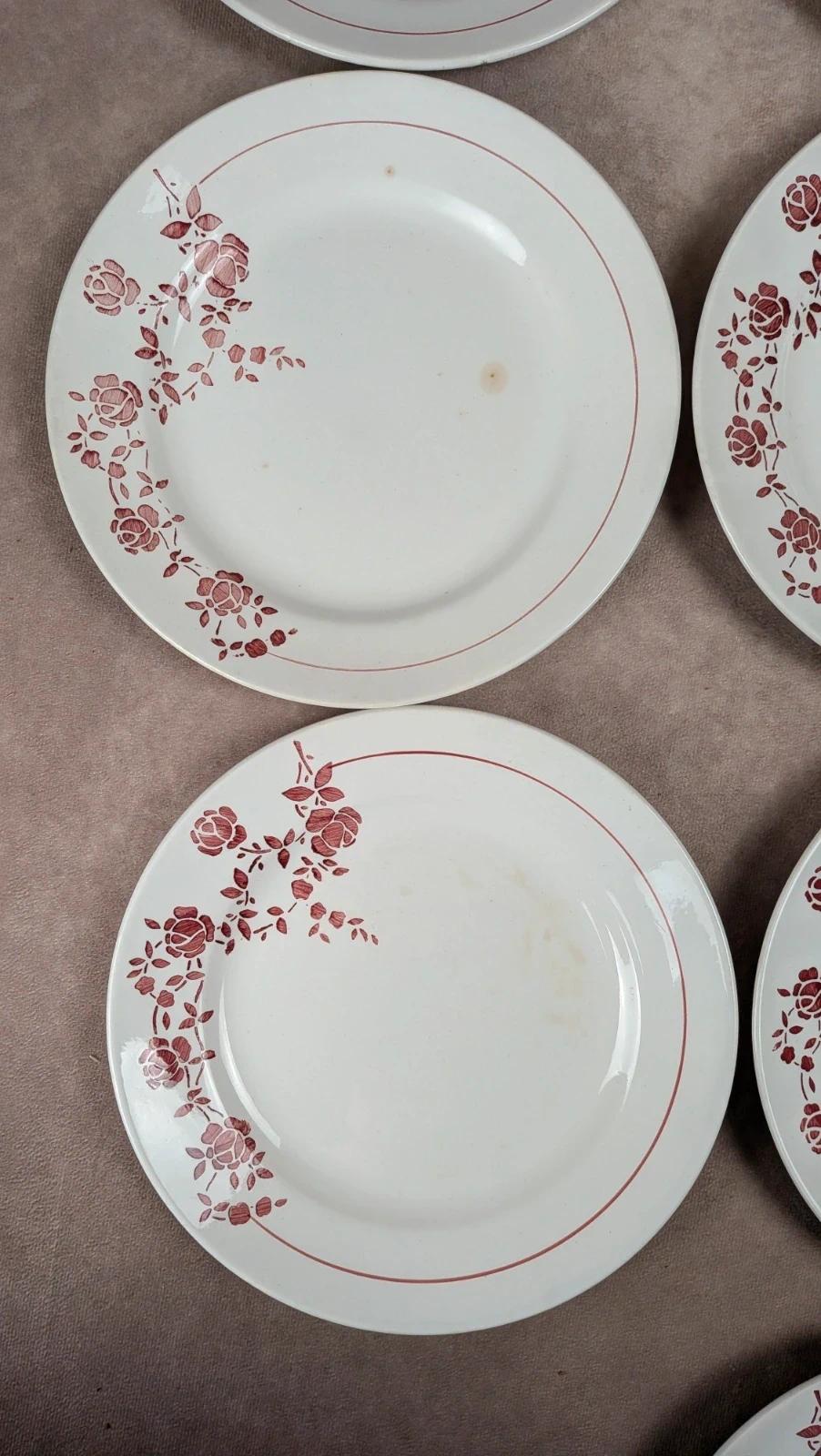 Lot de 14 assiettes plates Saint-amand modèle Marcel