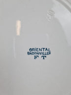 Lot de 6 assiettes plates Badonviller – modèle “oriental” 🩵