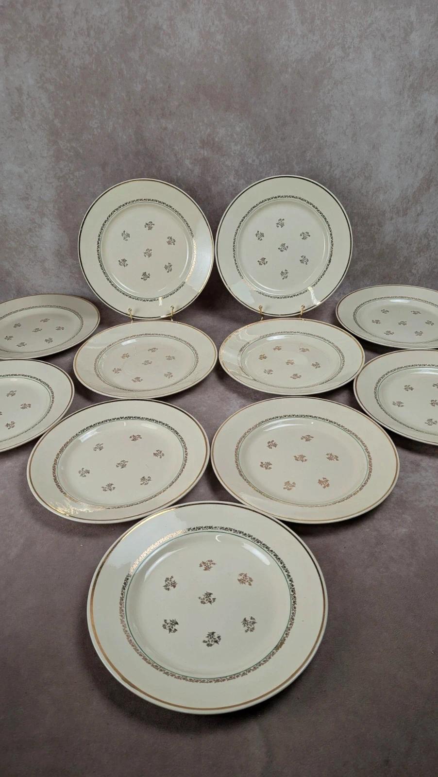 Lot de 12 assiettes plates Gien