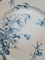 Assiette ancienne Terre de Fer Sarreguemines modèle Carmen Xixe 🌿🦋