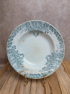 Assiette creuse ancienne en terre de fer Saint-amand modèle Colombier