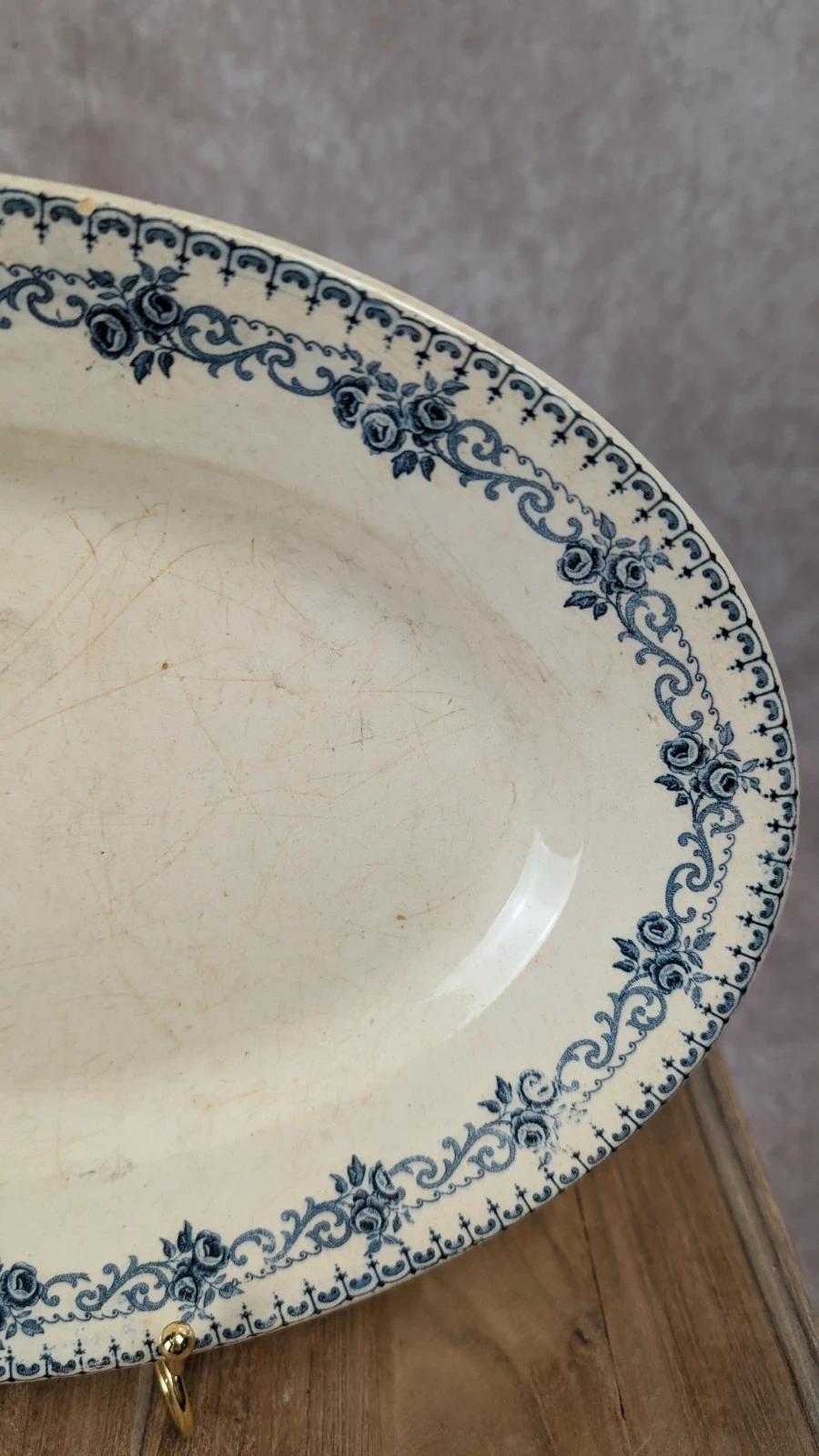 Grand plat ancien Hte Boulenger Choisy-le-roi – modèle Parmentier