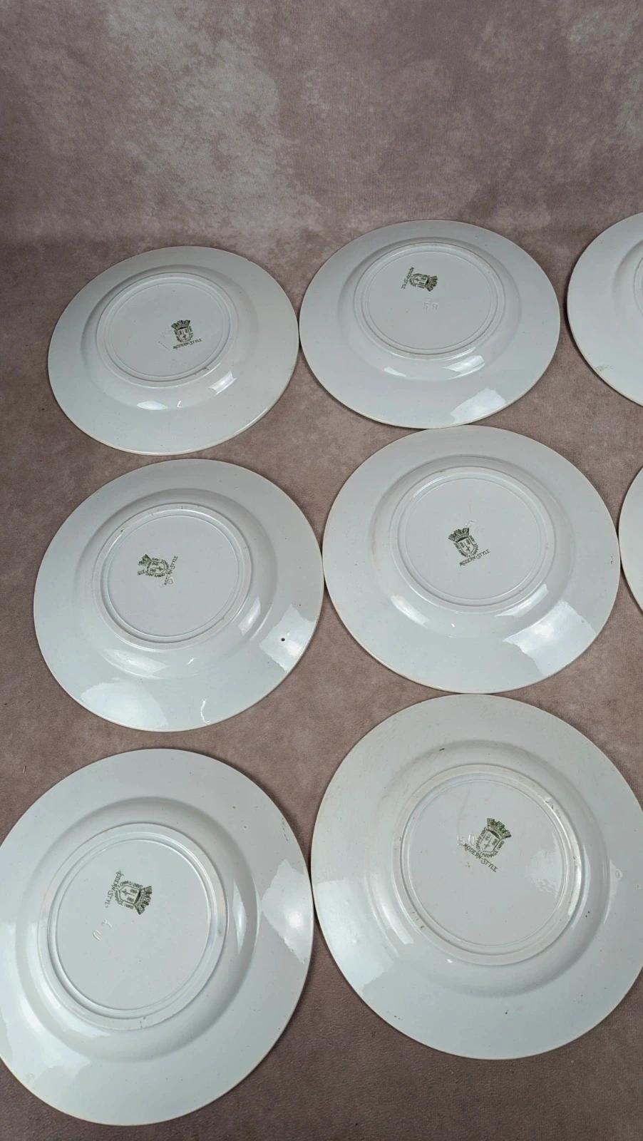 Lot 12 assiettes plates Terre de Fer Saint-amand modèle Modern Style 22 cm