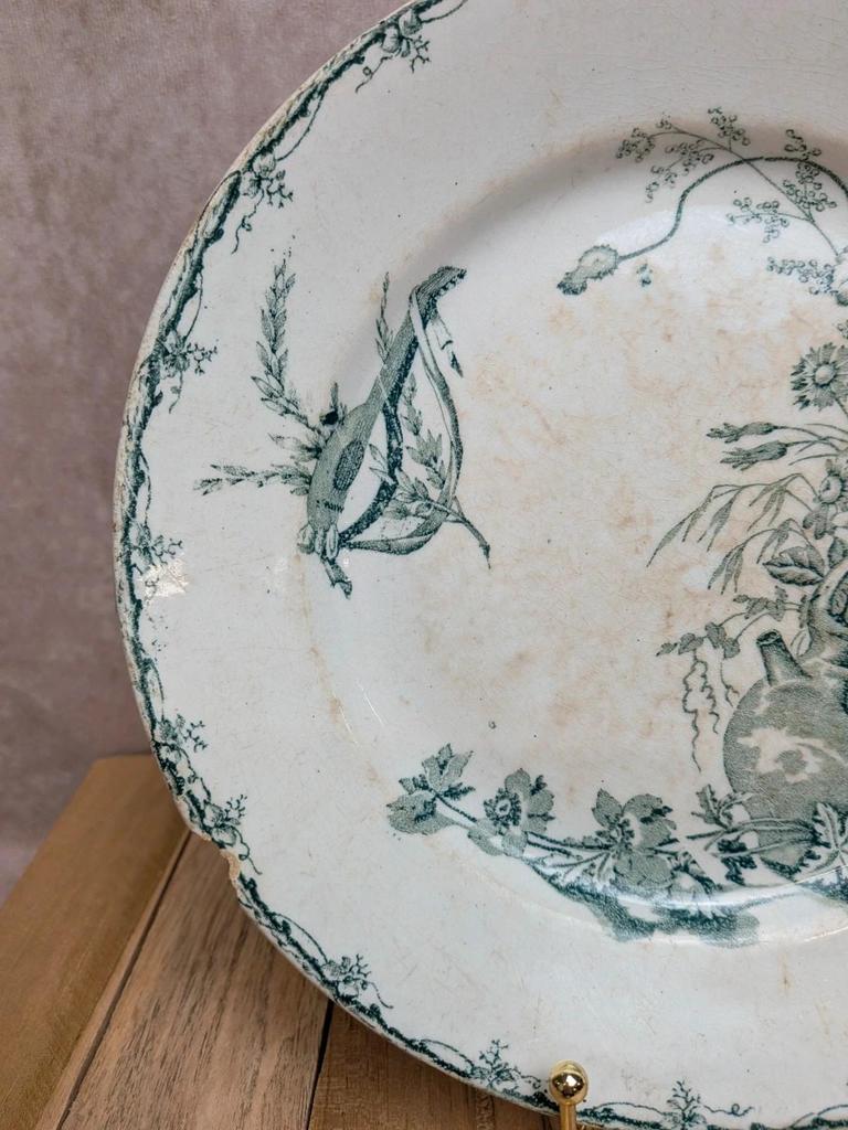 Assiette terre de fer Lunéville modèle champêtre