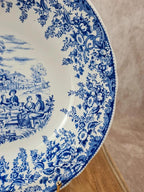 Grand saladier Kg Lunéville – Modèle Toile de Jouy – Spécial Grand Feu 🇫🇷
