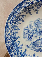 Grand saladier Kg Lunéville – Modèle Toile de Jouy – Spécial Grand Feu 🇫🇷