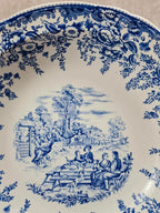 Grand saladier Kg Lunéville – Modèle Toile de Jouy – Spécial Grand Feu 🇫🇷