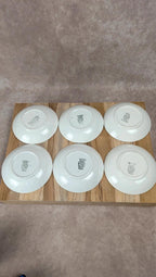 Lot de 6 tasses & soucoupes Sarreguemines – Art déco bleu