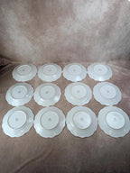 Lot de 12 assiettes plates Seltmann Weiden Bavaria Theresia rouge