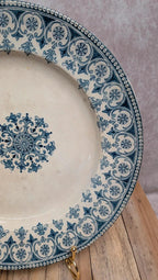 Plat ancien en terre de fer Badonviller modèle turc