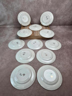 Lot de 12 assiettes à dessert Digoin Sarreguemines “rubis”