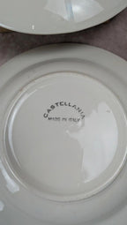 Lot de 6 assiettes creuses Castellania bleu vintage