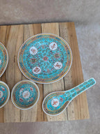 Service chinois vintage pour 2 personnes – porcelaine Mun Shou