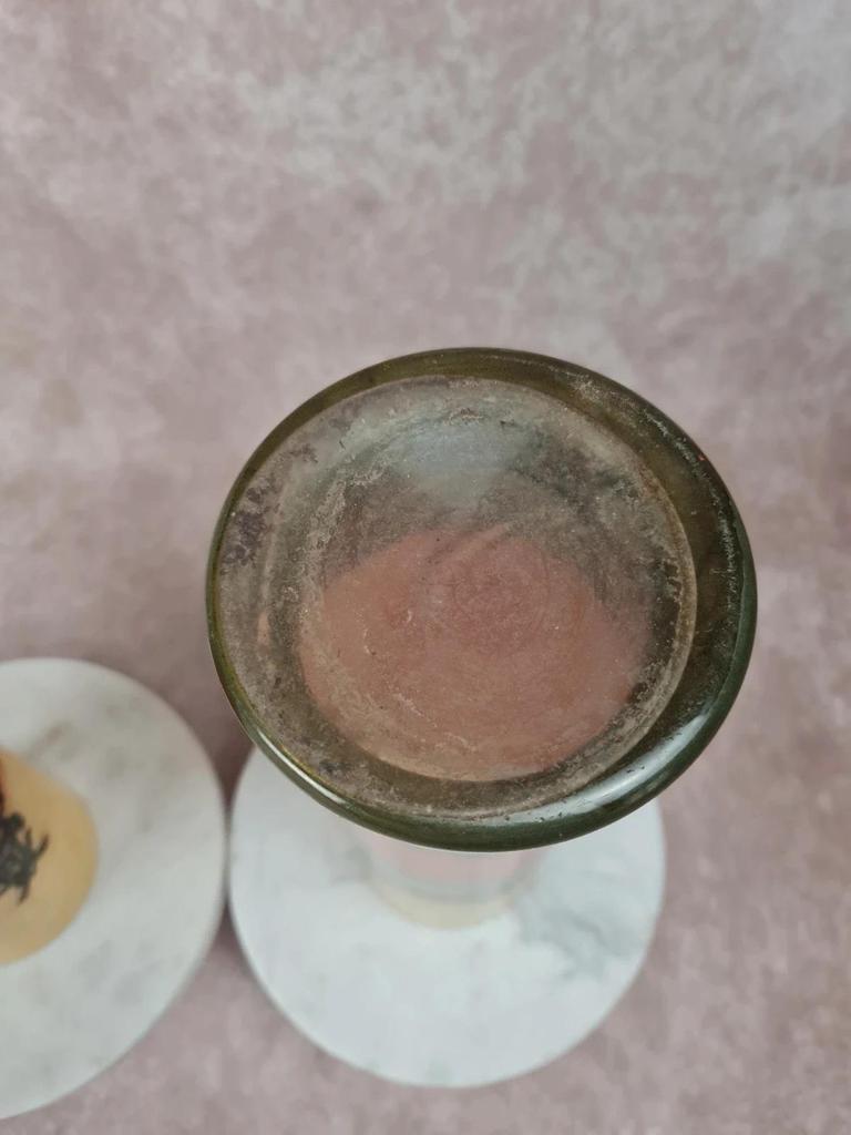 🌿 Paire de vases anciens signés Legras – décor champêtre émaillé – Art Nouveau 🌿