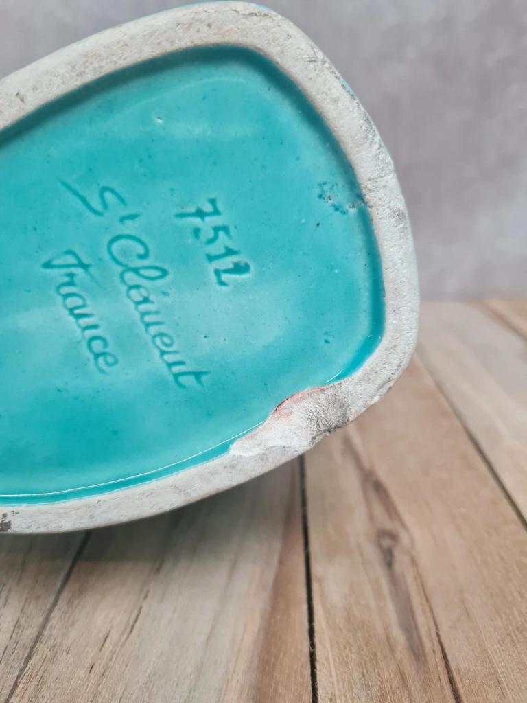 Pichet St-clément modèle Aigle 🐦 turquoise céramique vintage