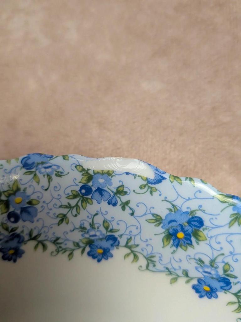 Lot de 5 assiettes à dessert Luminarc – décor floral bleu