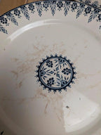 Lot de 3 assiettes à dessert Terre de fer Sarreguemines Digoin modèle Alger