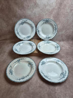 Lot de 6 assiettes creuses Terre de Fer Hippolyte Boulenger Choisy-le-roi modèle Rochambeau