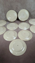 Lot de 12 assiettes plates Gien
