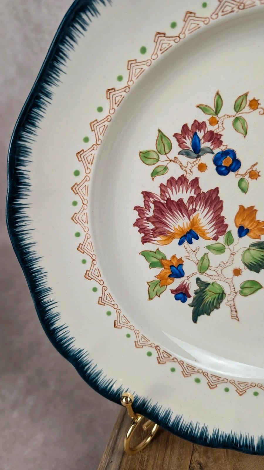Lot de 2 assiettes anciennes Longwy « Shanghai »