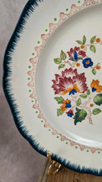 Lot de 2 assiettes anciennes Longwy « Shanghai »