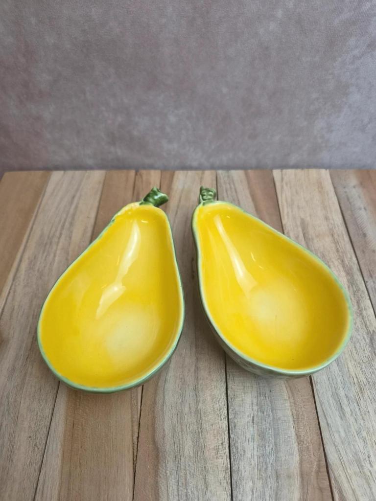 Lot de 2 raviers vintage en forme d’avocat