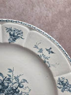 Grand plat rond en terre de fer Clairefontaine modèle Pompadour 33 cm