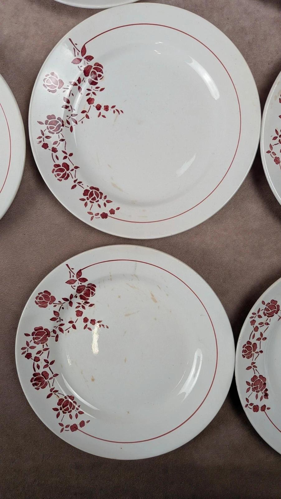 Lot de 14 assiettes plates Saint-amand modèle Marcel