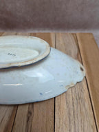 Petit plat ancien Creil & Montereau Flora bleu – B&cie C&m
