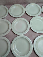 Lot de 12 assiettes creuses Opaceline Salins liseré doré vintage