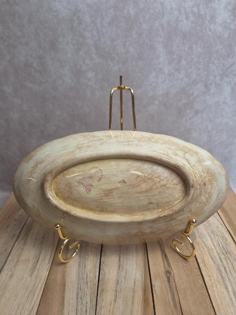 Rare ravier terre de fer Lebacqz & Bouchart – Lucerne rouge